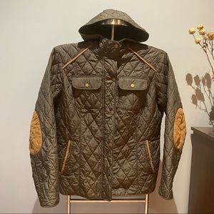 Barbour Quilted Olive Jacket - Size 14 US